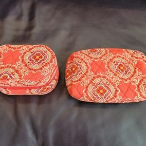 Vera Bradley Paprika Makeup Bag & Jewelry Case